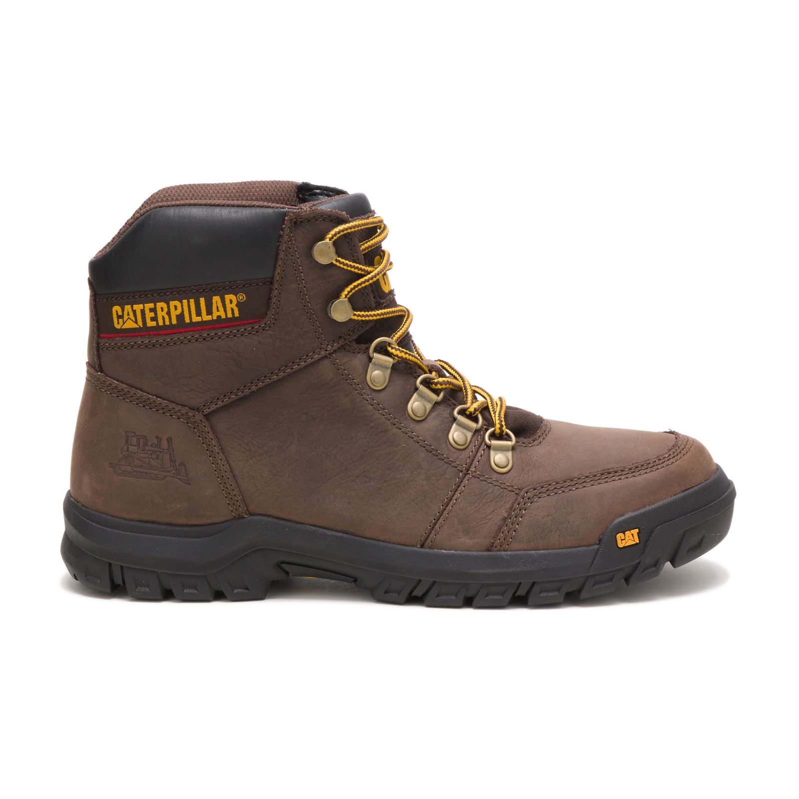 Caterpillar Outline - Mens Work Boots - Brown - NZ (693WDXBKU)